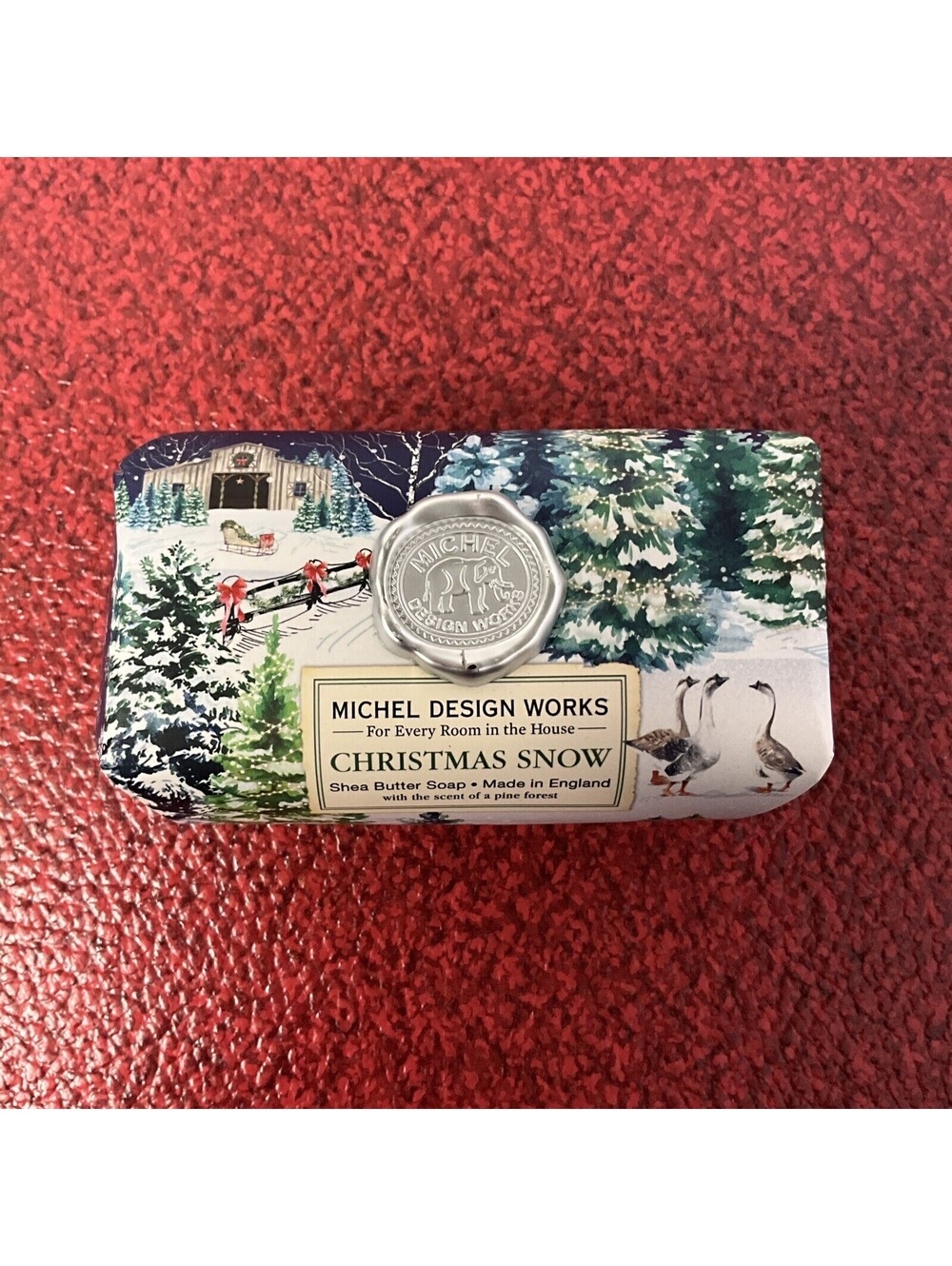 Michel Design Works Christmas Snow Shea Butter Soap Bar Made in England 8.7 oz